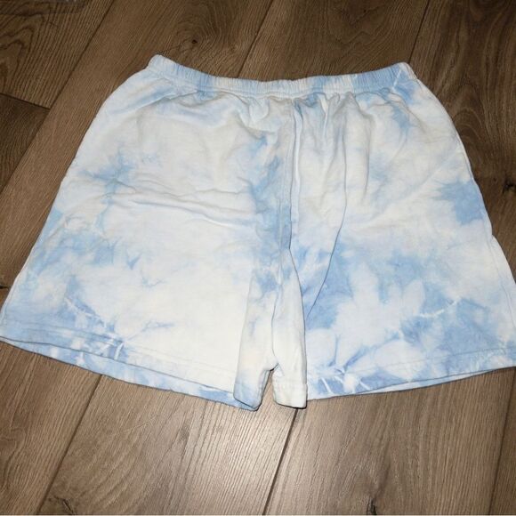 NIP BSR x By Samii Ryan Blue Tie Dye Flower Loungewear‎ Sweat Shorts Size Large - Picture 4 of 6